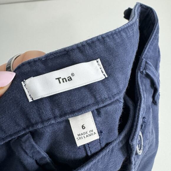Tna Aritzia Womens Pants 6 Blue Surplus Division Cargo Baggy Gorpcore Streetwear - Picture 14 of 16